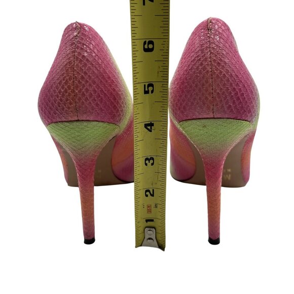 Mix No.6 Danyah 8M Rainbow Island Fruits Ombre Stiletto Heels Snake Texture Shoe - Picture 7 of 15